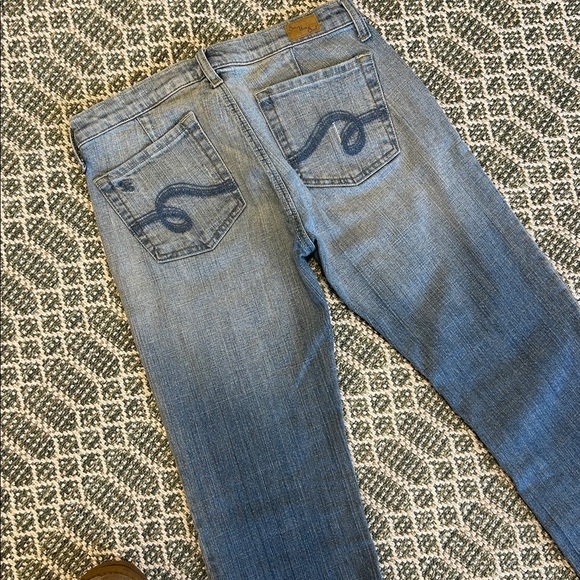 Vintage 90s See Thru Soul Y2K Ultra Low Rise Flare Jeans | Light Wash Denim | 28 - Picture 7 of 11